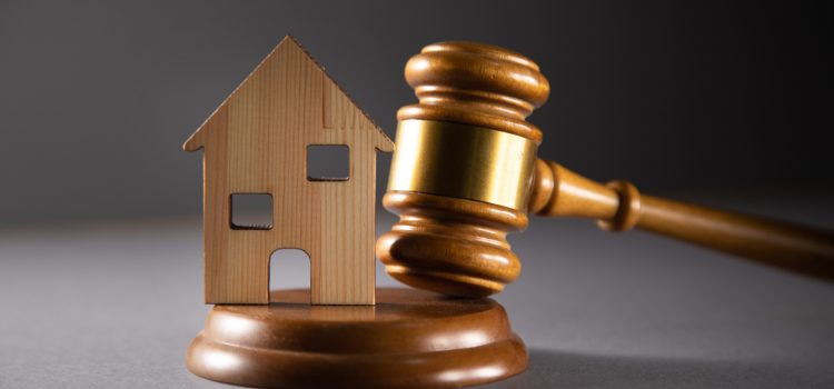 House model and judge gavel